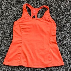 Mec tank with built in bra. Corral color